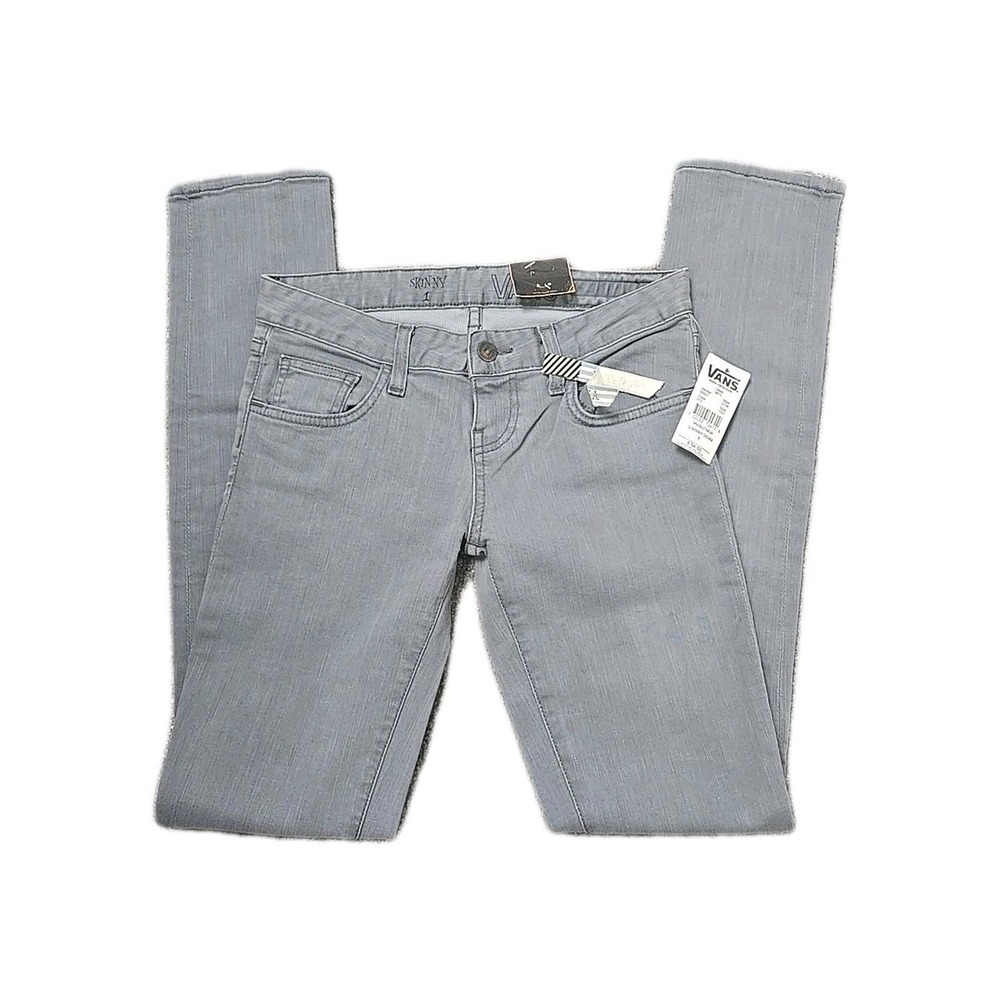 VANS Women's Size 1 Gray Denim Skinny Jeans NWT